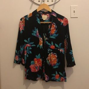 Anthropologie Maeve Floral Top women’s 4
